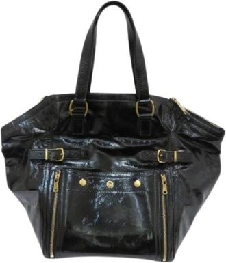 Saint Laurent Pre-owned Vintage Tote Bag - Dames - Vintage Shopper - Zwart - ONE Size - Leer - Vintage