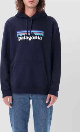 Patagonia recycled cotton-blend logo hoodie