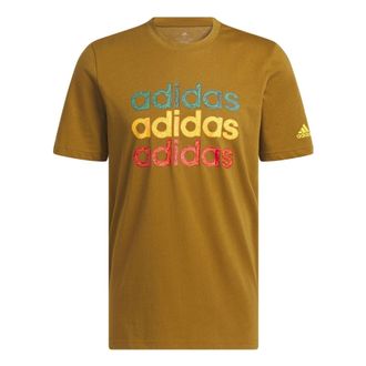 adidas Multi Linear Sportswear Graphic T-Shirt Brown HS2525