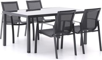 R&S Design Altea/Caluso 160cm dining tuinset 5-delig stapelbaar