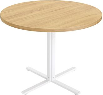 Vasagle Mesa de comedor redonda para 4 personas de color de roble