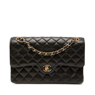 Chanel Tweedekans Medium Gequilted Lamsschapen Goud En Zilver Combo CC Dubbele Flap