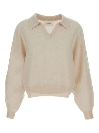 Lisa Yang polo ribbed trim sweater - Neutrals