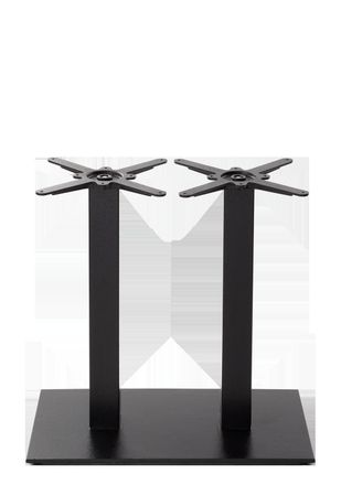 Netfurniture Black Cast Iron Rectangular Table Base - Twin - Height - 730 mm