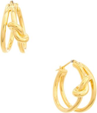 Celine Celine Knot Double Hoop Earrings