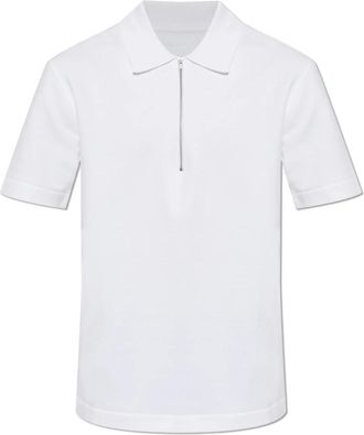 Jil Sander Katoenen Piqu&eacute; Polo - Heren - Polos - Wit - M - Katoen - Tops