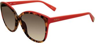 Furla Womens Chic Sunglasses In Pink / Tortoise