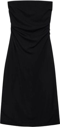 Anine Bing Tyla Strapless Gathered Midi Dress