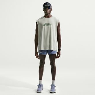 Nike Mens Dri-FIT 3 Brief-Lined Running Shorts in Blue | II2480-491