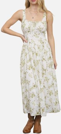 Blu Pepper Eyelet Sleeveless Maxi Dress in Olive at Nordstrom, Size Medium