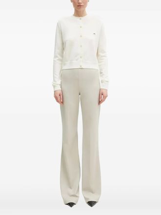 Fiorucci embroidered button cardigan - women - Wool - M - Neutrals