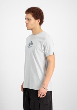 Alpha Industries T-Shirt ALPHA INDUSTRIES Basic T-Shirt ML, Herren, Gr. S, grau (pastel grau), Obermaterial: 100% Baumwolle, Shirts T-Shirt