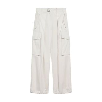 Loewe Katoenen en zijden cargobroek - Dames - Broeken - Wit - Maat: XS Katoen