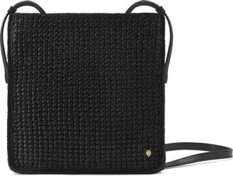 Helen Kaminski Raffia Crossbody Bag in Charcoal/black at Nordstrom