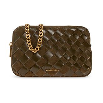 Michael Kors Leren Crossbody Tas Bryant - Dames - Tassen - Bruin - Maat: ONE Size Leer