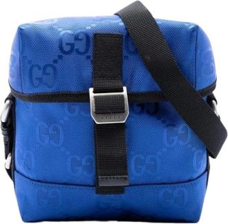 Gucci Pre-owned Off The Grid Crossbody Bag - unisex - Vintage Schoudertas - Blauw - ONE Size - Nylon - Vintage