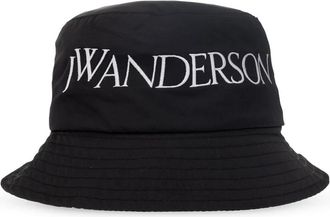 J.W.Anderson Logo Geborduurd Bucket Hat - unisex - Hoeden - Zwart - S/M - Accessoires