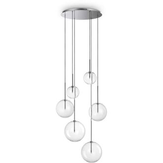Ideal Lux Equinoxe L&aacute;mpara De Techo Colgante De 6 Luces Cromada - Ideal Lux