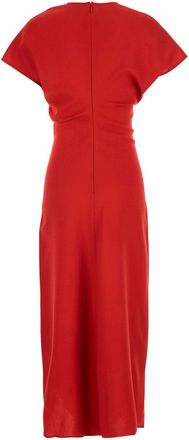 Toteme Womens Dress Crew Neck Red Wool