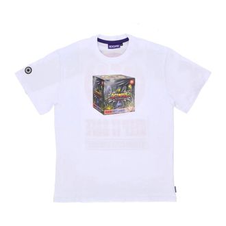 Octopus T-Shirts, male, White, Size: XL White Mens Tee with Octopus Logo