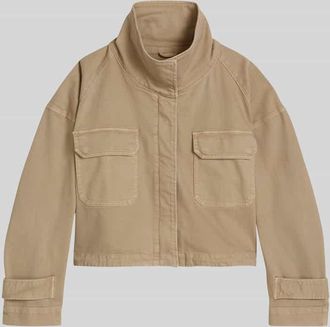 Marc O'Polo Relaxed Fit Jeansjacke aus Baumwoll-Mix in Beige, Gr&ouml;&szlig;e M
