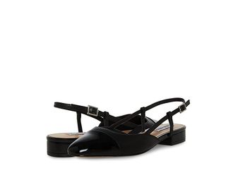 Steve Madden Belinda Flat Womens Flat Shoes Black Leather : 7.5 M