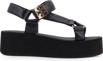 Tory Burch Mellow Leather Wedge Sandals-Donna