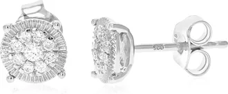 Vir Jewels 1/5 cttw Lab Grown Diamond Composite Earrings in Sterling Silver With Push Backs For Women