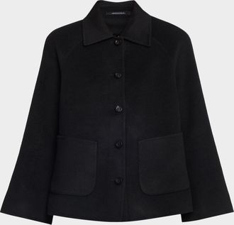 Neiman Marcus Double-Faced Cashmere Short Coat