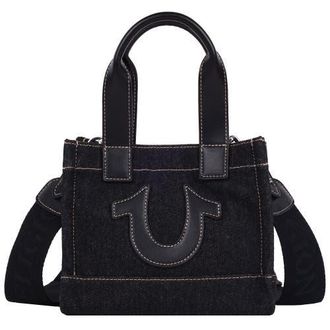 True Religion Mini Denim Tote in Black at Nordstrom
