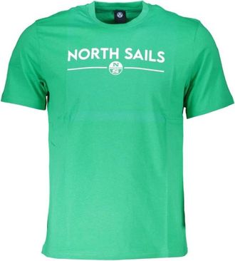 North Sails T-shirt met korte mouwen - Heren - T-shirts - Groen - XL - Katoen - Tops