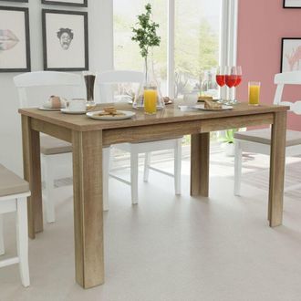 vidaXL Tavolo da Pranzo 140x80x75 cm Rovere - Vidaxl