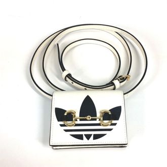 Gucci Black White Leather Wallet (Bi-Fold) (Pre-Owned)