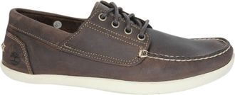 Timberland 4-Eye Odelay Mens Boat Shoes Lace Up Brown Leather A14SA B36D Leather (archived) - Size UK 6.5