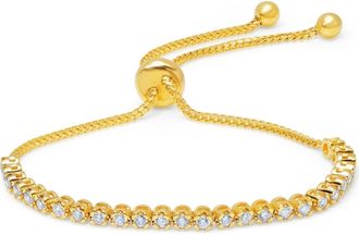 Graziela Diamond Bolo Bracelet in Yellow in Yellow Gold at Nordstrom, Size Medium