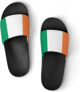 Generic Ireland Flag Shower Shoes Slipper for Women Men Beach Slippers Quick Drying Non Slip Open-Toe Sandals