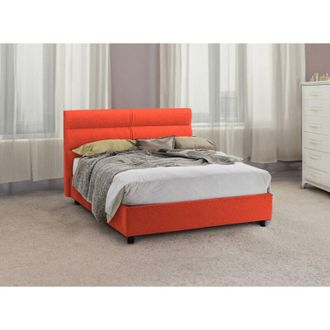 Dmora Cama Doble Briaglia, Desenfundable, Hecho En Italia, Naranja
