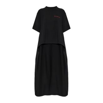 Balenciaga Asymmetrische Top - Dames - Jurken - Zwart - Maat: S Katoen