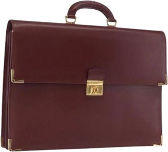 Cartier Pre-owned Handbags, female, Red, Size: ONE SIZE Pre-owned Leather Handbag