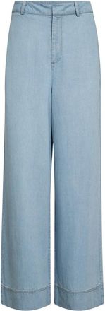 Co'Couture Wide Broeken - Dames - Wijde Broeken - Blauw - XS - Broeken