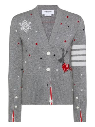 Thom Browne Hector Reindeer intarsia vest - Grijs