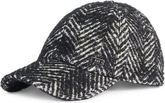 Fay Cappello da baseball con motivo a spina di pesce - Nero