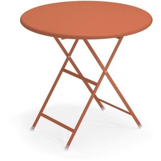 Emu Arc En Ciel Tavolo Tondo Pieghevole &Oslash;80 Rosso Acero Ral 8004 (26)