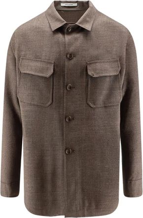 Tagliatore Calvin Jas - Heren - Zomerjassen - Bruin - XL - Wol - Jassen