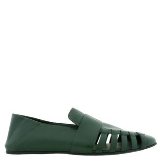 Ferragamo Demi Leather Summer Loafers, Size 10
