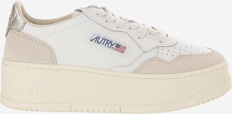 Autry Medalist-platform lage leren sneakers