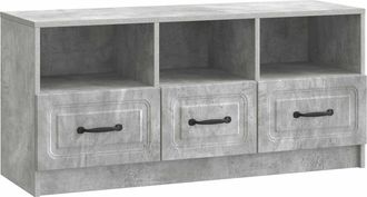 vidaXL Mueble De Tv Con Caj&oacute;n Gris Hormig&oacute;n 102 X 34,5 X 47 Cm Vidaxl