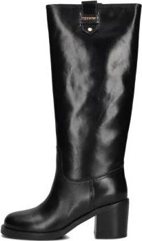 Twinset Schoenen, Dames, Zwart, 39 EU, Wol, Elegante Zwarte Hoge Laarzen