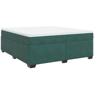 vidaXL Vidaxl - Box Spring Bed with Mattress Dark Green 180x200 cm Velvet