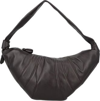 Christophe Lemaire Crescent-Shaped Large Shoulder Bag in Smooth Lamb Leather